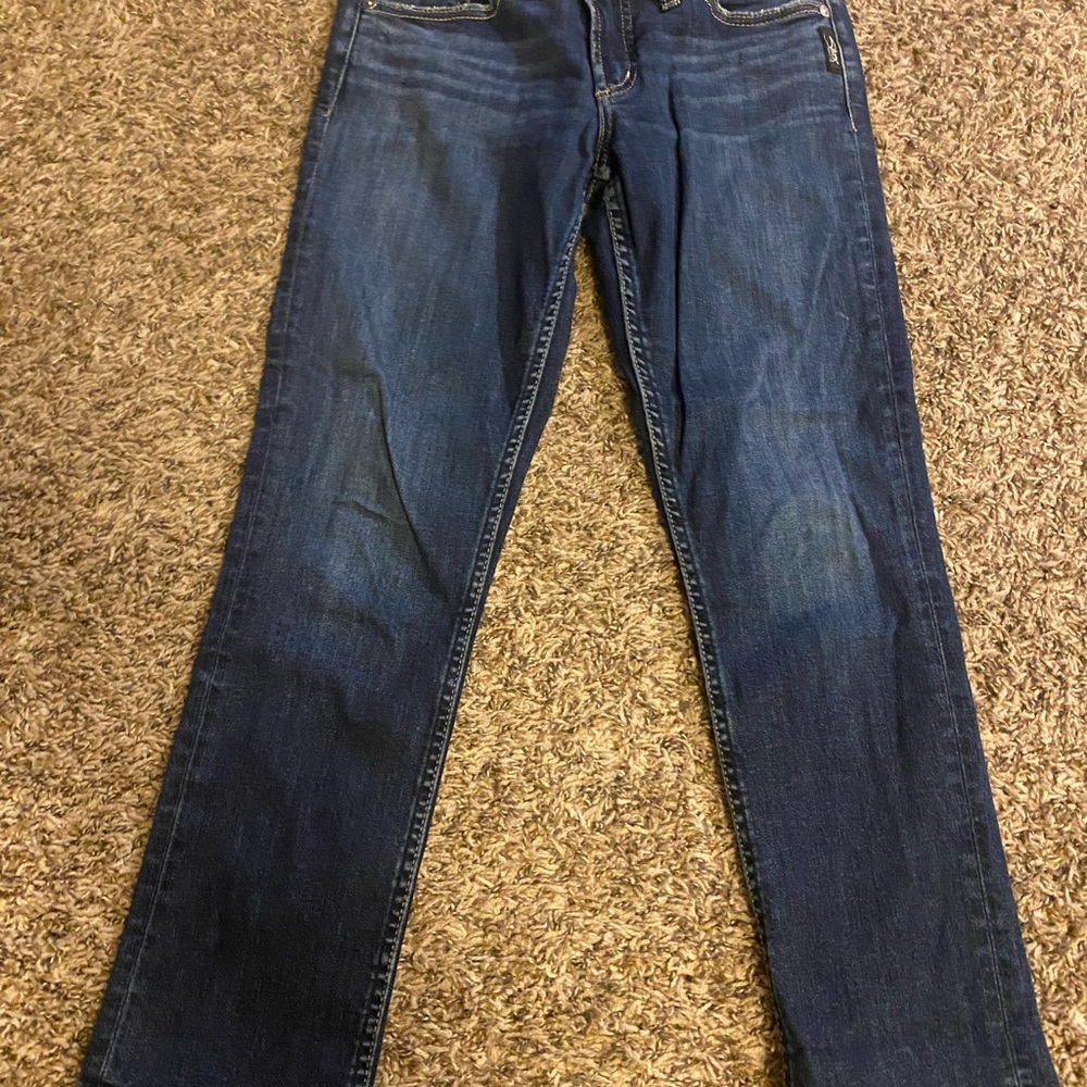 Silver Jeans Women's Ankle Jeans in Dark Blue